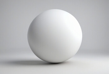 Minimalist white sphere on neutral backdrop