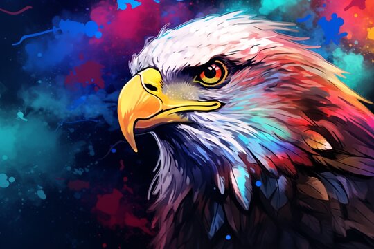 a painting of an eagle