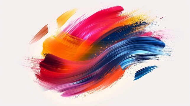 Colorful abstract brush stroke background