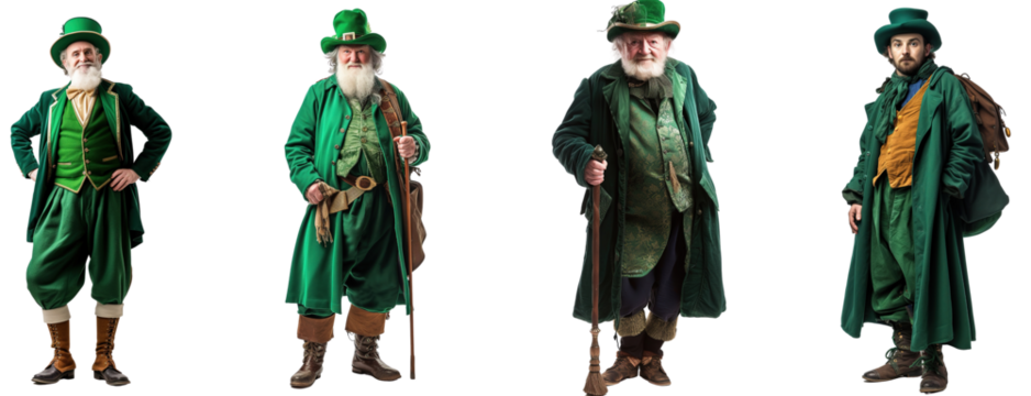Man in St. Patrick's Day.
isolated on transparent background