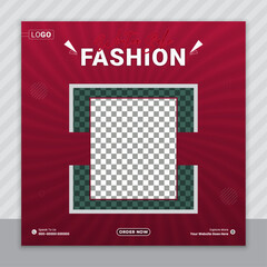 Winter sale fashion social media post design or web banner template design