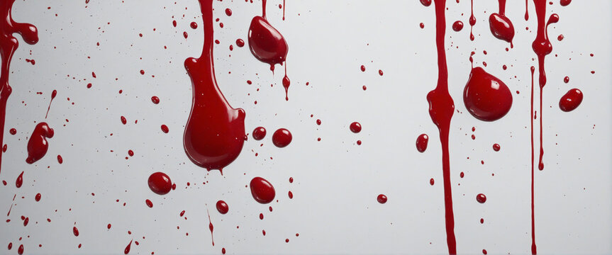 Blood spatters isolated on clear background
