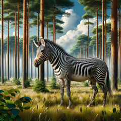 zebras in the serengeti country animal  safari wildlife  wild mammal  nature  ,Ai generated 