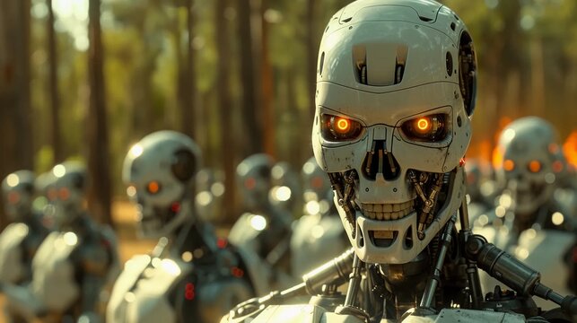 An army of evil robots controlling the human world