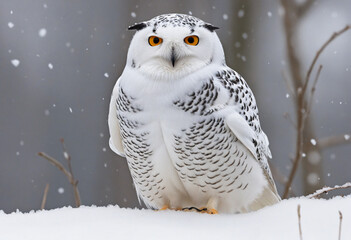 Snowy Owl in Winter Attire
