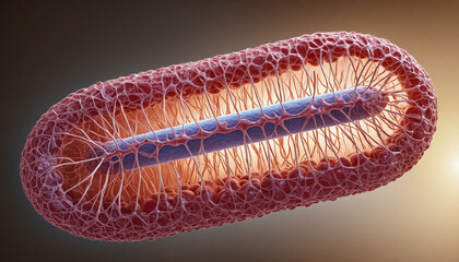 Stunning Microscopic Organism on Colorful Background