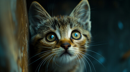 Close up portrait of a cat
