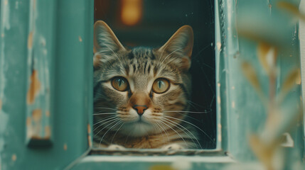 Close up portrait of a cat