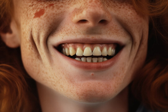 long-haired redhead young person smiling