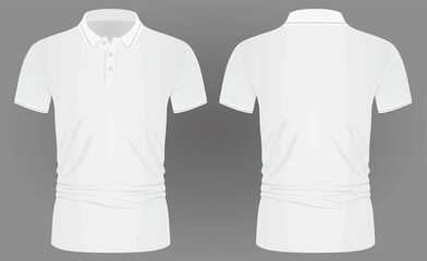 White man t shirt. vector illustration
