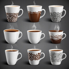 Assorted collection of cups