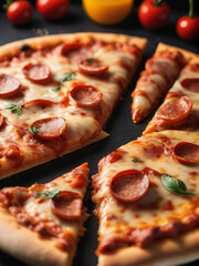 Photo Of Hot And Spicy Pizza Slices.