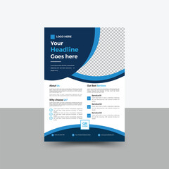 Corporate modern business flyer template design. abstract organic shapes flyer and creative design, vector illustration.
