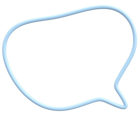 Speech Bubble. Text Box. 3D Illustration.