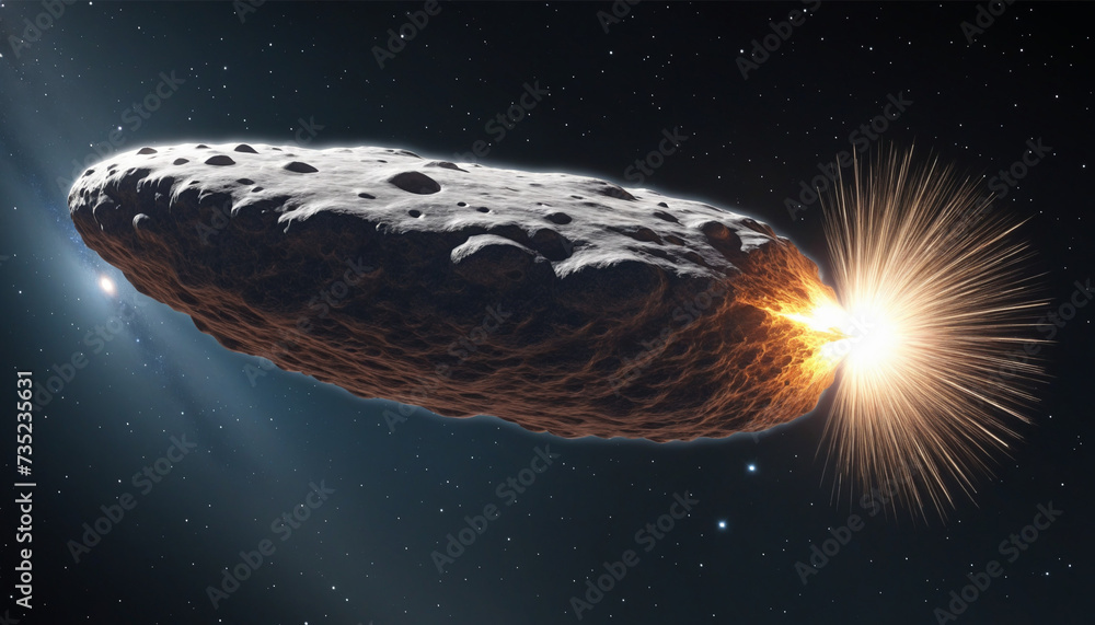 Poster isolated meteor on white background - automated creation