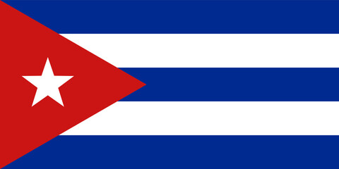 Cuba flag in official colors and proportion correctly vector © Taras Vykhopen