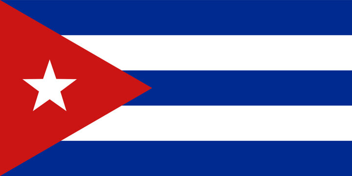 Cuba flag in official colors and proportion correctly vector