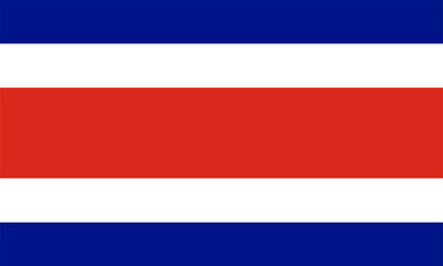 Costa Rica flag in official colors and proportion correctly vector