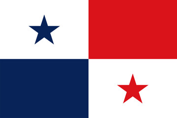 Panama flag in official colors and proportion correctly vector