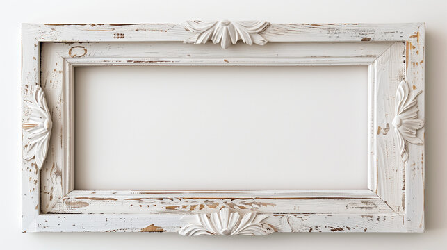 white whased wood picture frame