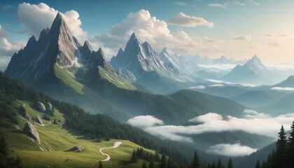 Illustrated Fantasy Landscape