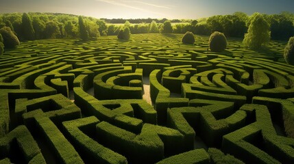 Naklejka premium puzzle farm maze