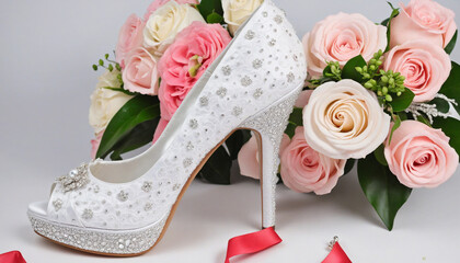 Bridal Footwear and Flower Accents