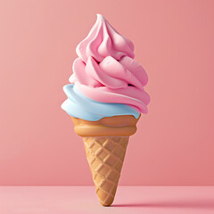this is an icon of an ice cream cone in the style of 
