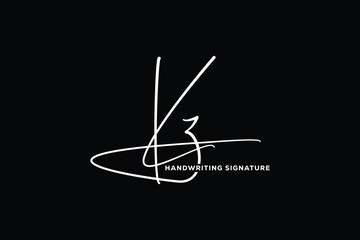 KZ initials Handwriting signature logo. KZ Hand drawn Calligraphy lettering Vector. KZ letter real estate, beauty, photography letter logo design.