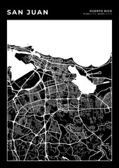 San Juan City Map, Cartography Map, Street Layout Map