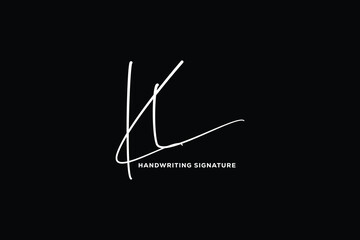 KL initials Handwriting signature logo. KL Hand drawn Calligraphy lettering Vector. KL letter real estate, beauty, photography letter logo design.
