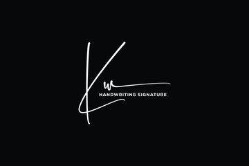 KW initials Handwriting signature logo. KW Hand drawn Calligraphy lettering Vector. KW letter real estate, beauty, photography letter logo design.