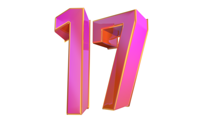 Creative 3d number 17