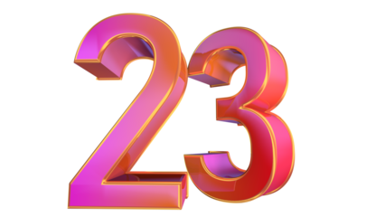 Creative 3d number 23