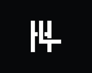 Creative Minimalist Letter HL Logo Design, HL Monogram

