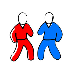 Obraz premium Taekwondo: Olympic Games clipart icon