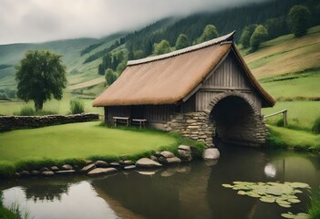 Obraz premium house on the lake