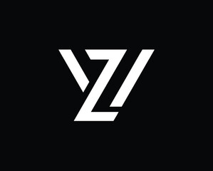 Creative Minimalist Letter VZ Logo Design, VZ Monogram
