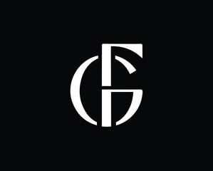 Creative Minimalist Letter GF Logo Design, GF Monogram
