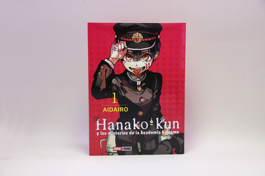 Japanese manga and anime book Hanako - kun and the mysteries of Kamome Academy. Reading for teenagers. Literature for young readers. Cartoons. Illustrations. Isolated white background.