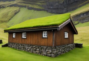 Fototapeta premium old house in the mountains
