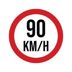 Speed limit 90 kmh
