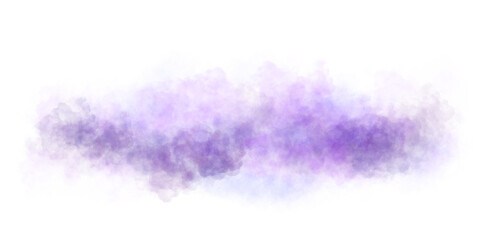 Realistic purple cloud or smoke. Purple fog or smoke on transparent background. PNG image