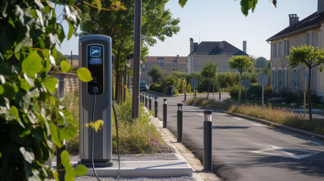 borne de station de recharge électrique en libre-service pour véhicule 100% électrique ou hybride en ville 