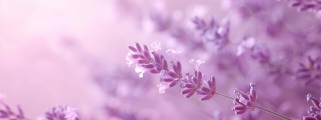 beautiful lavender flower with blur background
