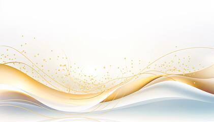 Fototapeta premium Abstract background with golden waves illustration for your business design