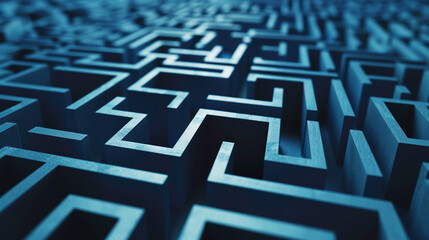A complicated maze representing business strategy - obrazy, fototapety, plakaty