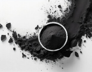 Crushed eyeshadow for make up as sample of cosmetic product