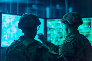 two soldiers in the military