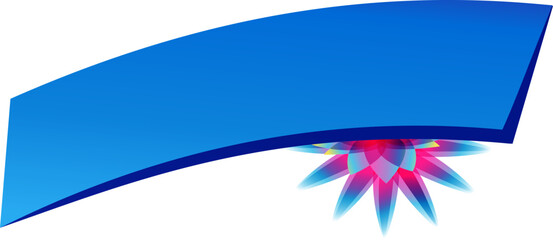 Obraz premium ECOLOGICAL SUN AND BLUE STRIP BANNER